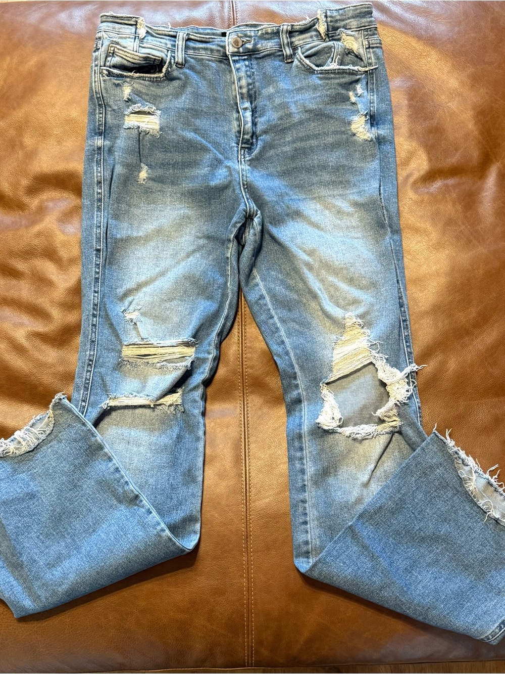 Flying Monkey Light Blue High Rise Flare Jeans